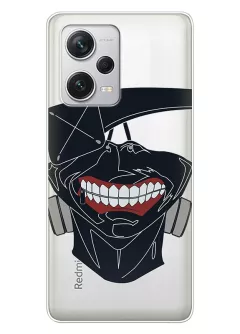 Чехол Tokyo Ghoul Art Кен Канеки для Сяоми Редми Нот 12 Про+ из прозрачного силикона