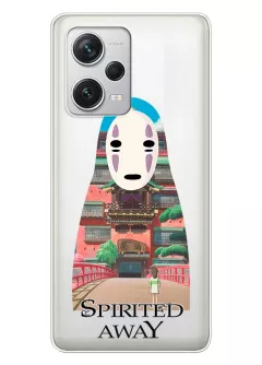 Бампер для Сяоми Редми Нот 12 Про+ из прозрачного силикона - Spirited Away Унесенные призраками