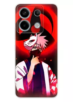 Чехол для Xiaomi Redmi Note 13 Pro из силикона - Какаси Хатакэ с маской