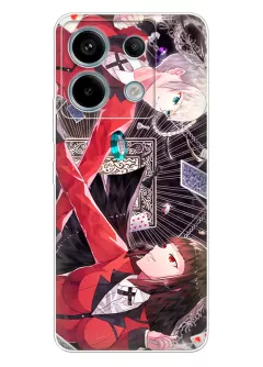 Xiaomi Redmi Note 13 Pro чехол - Безумный азарт Маньяк азартных игр Какэгуруи Kakegurui Compulsive Gambler Юмэко Джабами и Кирари Момобами состязаются