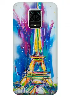 Xiaomi Redmi Note 9 Pro Max силиконовый чехол с картинкой - Отдых в Париже