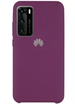Чехол Silicone Cover (AAA) для Huawei P40, Фиолетовый / Grape