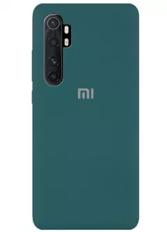 Чехол Silicone Cover Full Protective (AA) для Xiaomi Mi Note 10 Lite, Зеленый / Pine green