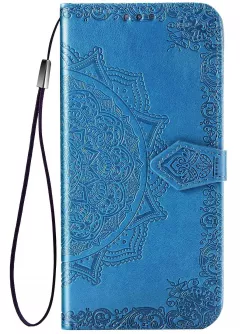 Кожаный чехол (книжка) Art Case с визитницей для Realme C11 (2021), Синий