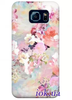 Чехол для Galaxy S6 - Нежные цветы