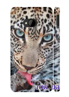 Чехол для HTC One - Леопард 