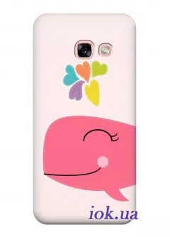 Чехол для Galaxy A5 2017 - Розовый кит