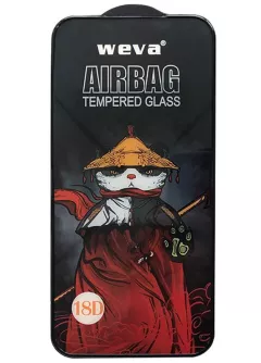 Защитное 2.5D стекло Weva AirBag (тех.пак) для Apple iPhone 16 Pro , Черный