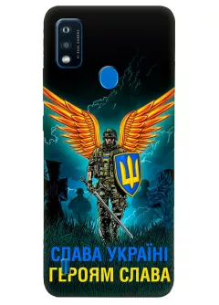 Чехол на ZTE Blade A51 с символом наших украинских героев - Героям Слава