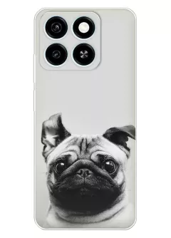 ZTE Blade A55 чехол для собачников с классным мопсом