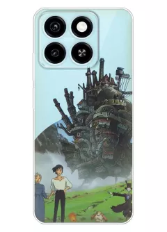 ZTE Blade A55 чехол из прозрачного силикона - Ходячий замок герои аниме