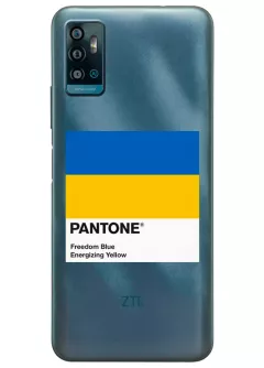 Чехол для ZTE Blade A71 с пантоном Украины - Pantone Ukraine