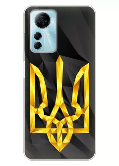 Чехол на ZTE Blade A72s с геометрическим гербом Украины