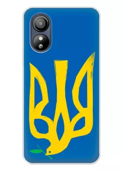 Чехол на ZTE Blade L220 с сильным и добрым гербом Украины в виде ласточки