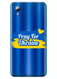Чехол для ZTE Blade L8 "Pray for Ukraine" из прозрачного силикона