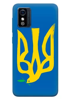Чехол на ZTE Blade L9 с сильным и добрым гербом Украины в виде ласточки
