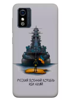 Чехол на ZTE Blade L9 с маркой "Русский военный корабль"