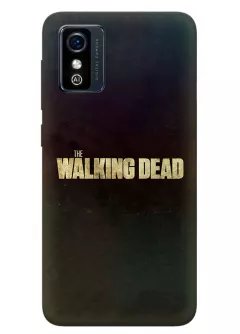 Чехол-накладка для ЗТЕ Блейд Л9 из силикона - Ходячие мертвецы The Walking Dead название крупным планом черный чехол