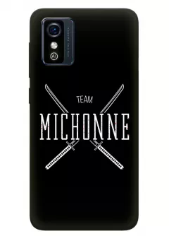 Чехол-накладка для ЗТЕ Блейд Л9 из силикона - Ходячие мертвецы The Walking Dead White Michonne Team Logo черный чехол