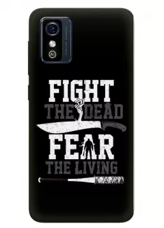 Чехол-накладка для ЗТЕ Блейд Л9 из силикона - Ходячие мертвецы The Walking Dead Fight the Dead Fear the Living черный чехол