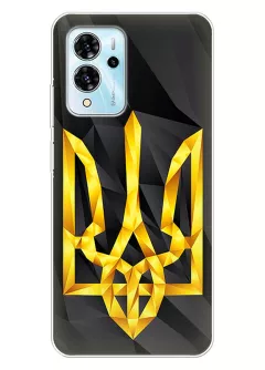 Чехол на ZTE Blade V40 Pro с геометрическим гербом Украины