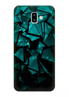Чехол для Galaxy J6 Plus 2018 - Зеленая геометрия