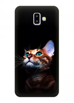 Чехол для Galaxy J6 Plus 2018 - Зеленоглазый котик