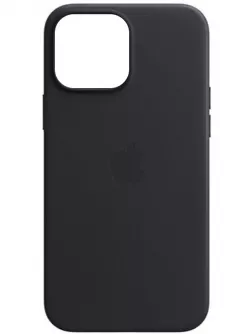 Кожаный чехол Leather Case (AAA) для Apple iPhone 13 mini (5.4"), Черный / Midnight