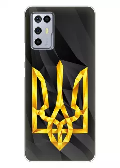 Чехол на ZTE Nubia Red Magic 6R с геометрическим гербом Украины