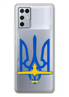 Чехол для ZTE Nubia Red Magic 6R с актуальным дизайном - Байрактар + Герб Украины