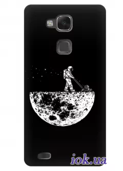 Чехол для Huawei Mate 7 - Космонавт на луне
