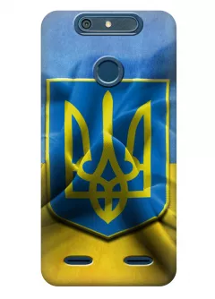 Чехол для ZTE Blade V8 Lite - Флаг и Герб Украины