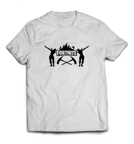 Белая мужская футболка - Fortnite лого