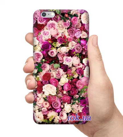 Чехол для смартфона с принтом - Пионы и розы