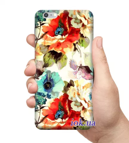 Чехол для смартфона с принтом - Flowers