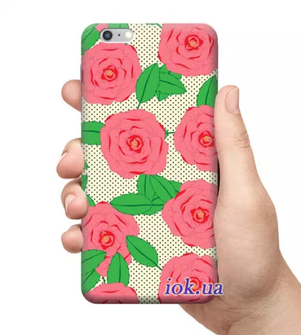 Чехол для смартфона с принтом - Pink roses