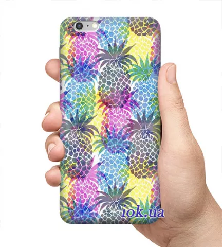 Чехол для смартфона с принтом - Colorful pineapple