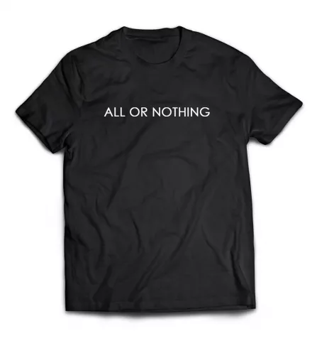 Черная мужская футболка - Все или ничего