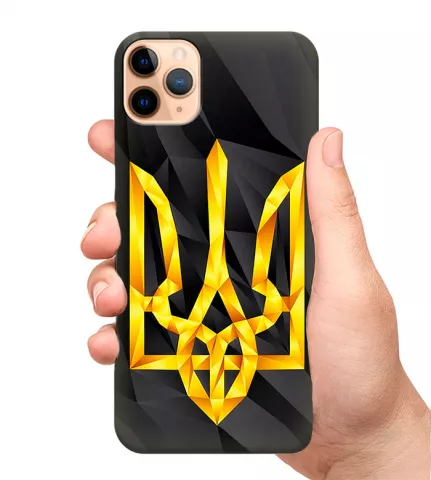 Чехол на телефон с геометрическим гербом Украины