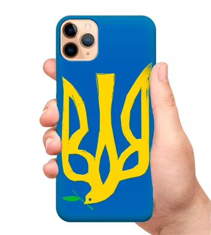 Чехол на телефон с сильным и добрым гербом Украины в виде ласточки