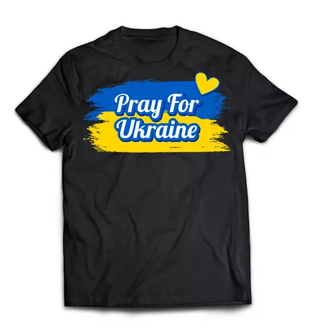 Футболка с патриотической надписью - Pray fo Ukraine