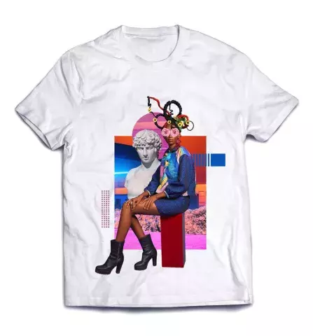 Клевая футболка с абстрактным рисунком - Женщина Босс