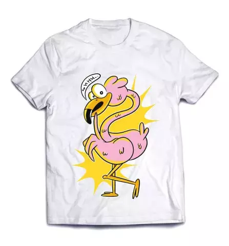 Легкая футболка с дизайном - Фламандский фламинго