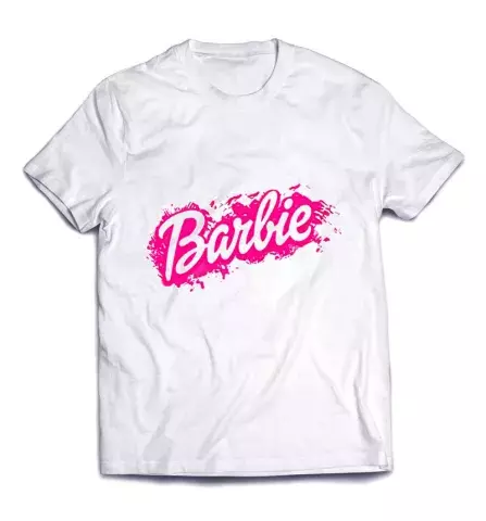 Печать логотипа на футболке - Barbie