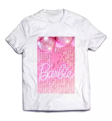 Супер популярная девчачья футболка с надписью - Barbie
