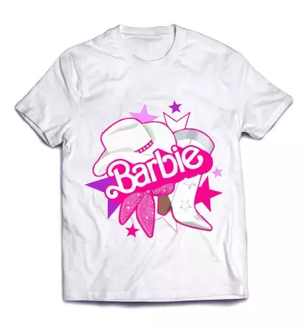 Модная футболка - Надпись. Barbie