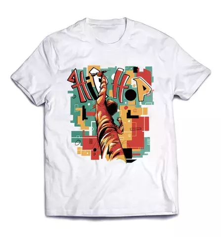 Абстрактная футболка с надписью - Hip-hop