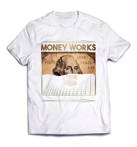 Современная футболка с необычным озображением - Money Works