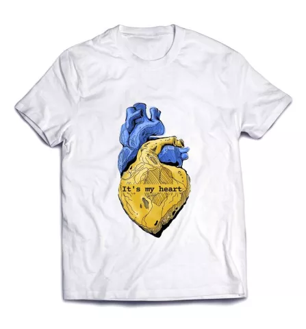 Красивая патриотическая футболка с сердцем -  I' ts my heart