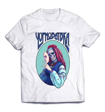 Патриотическая футболка с девушкой - Чернобаевка